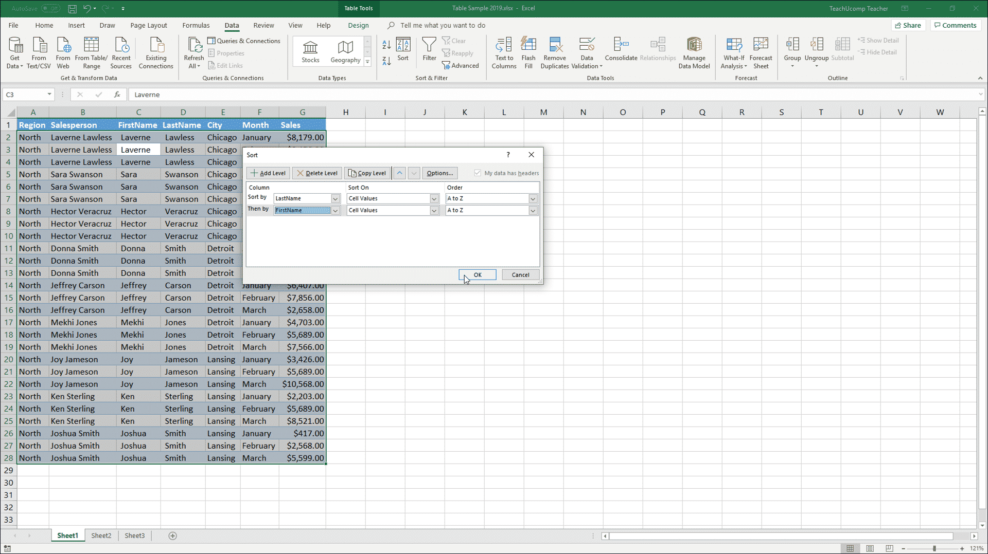 sorting columns in excel for mac